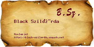 Black Szilárda névjegykártya
